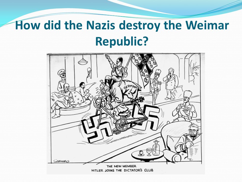 How did the Nazis destroy the Weimar Republic