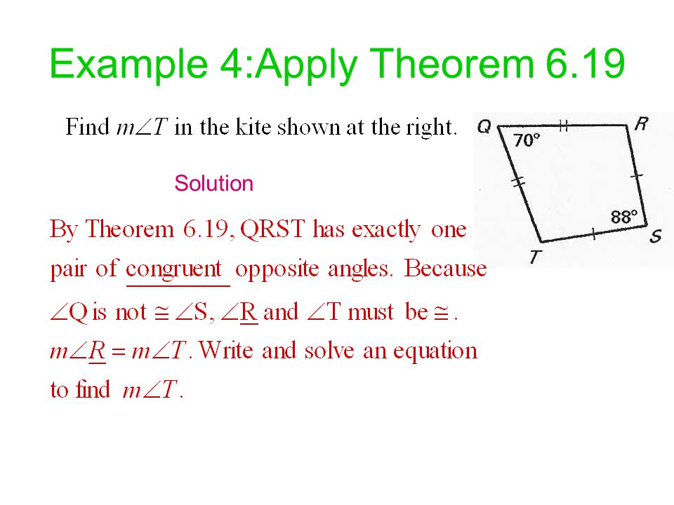 Example 4:Apply Theorem 6.19 Solution