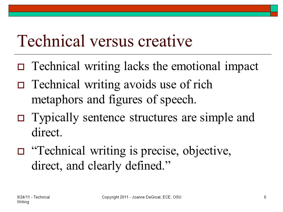 Technical writing osu