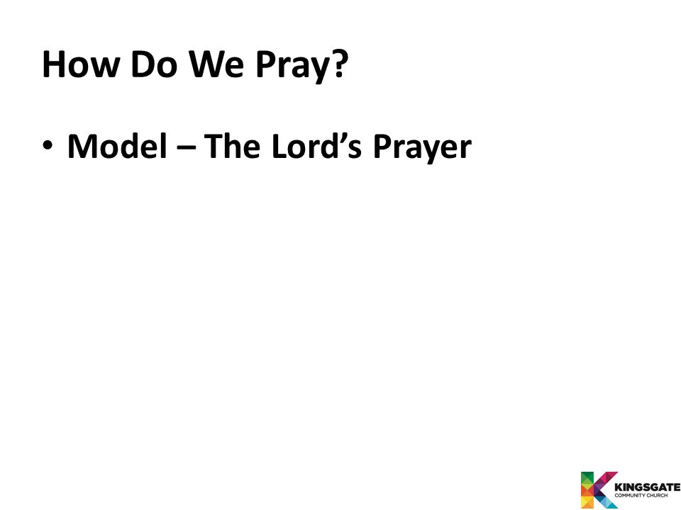 Model – The Lord’s Prayer