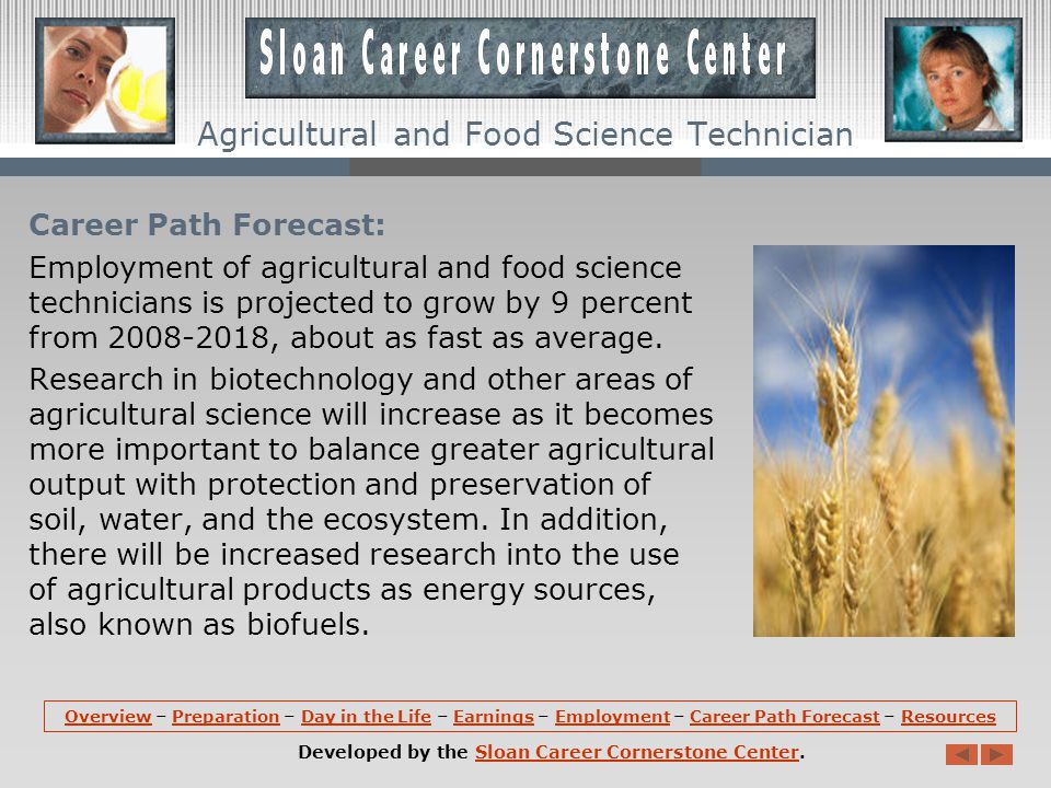 Employment: Agricultural and food science technicians hold about 21,900 jobs in the United States.