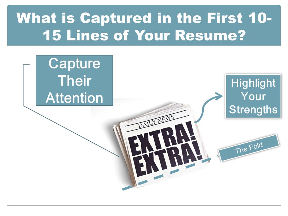 What is Captured in the First Lines of Your Resume.