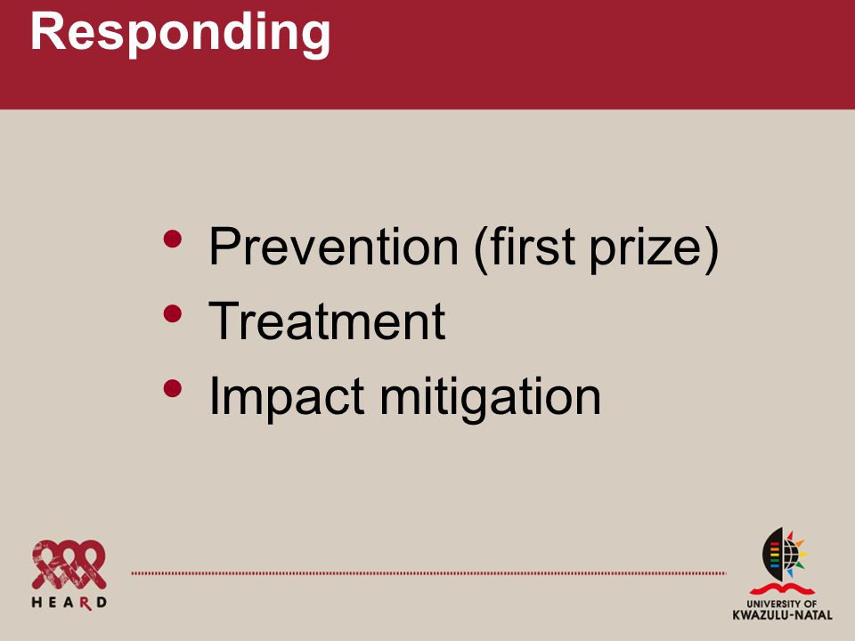 Responding Prevention (first prize) Treatment Impact mitigation