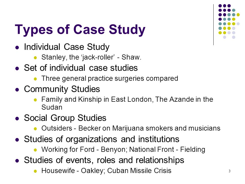 1 Social Research Methods Case Studies. 2 What is a Case Study? “A strategy  for doing research which involves an empirical investigation of a  particular. - ppt download