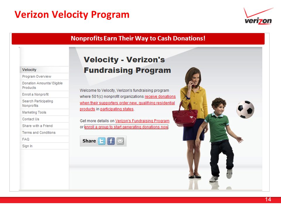 14 Verizon Velocity Program Nonprofits Earn Their Way to Cash Donations!