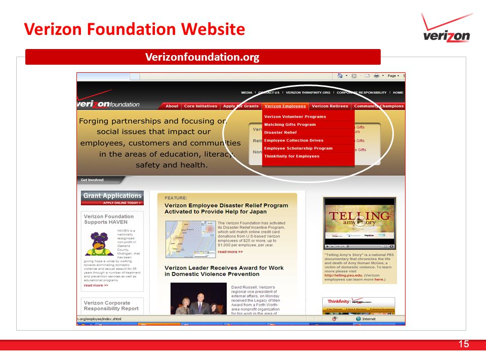 15 Verizon Foundation Website Verizonfoundation.org