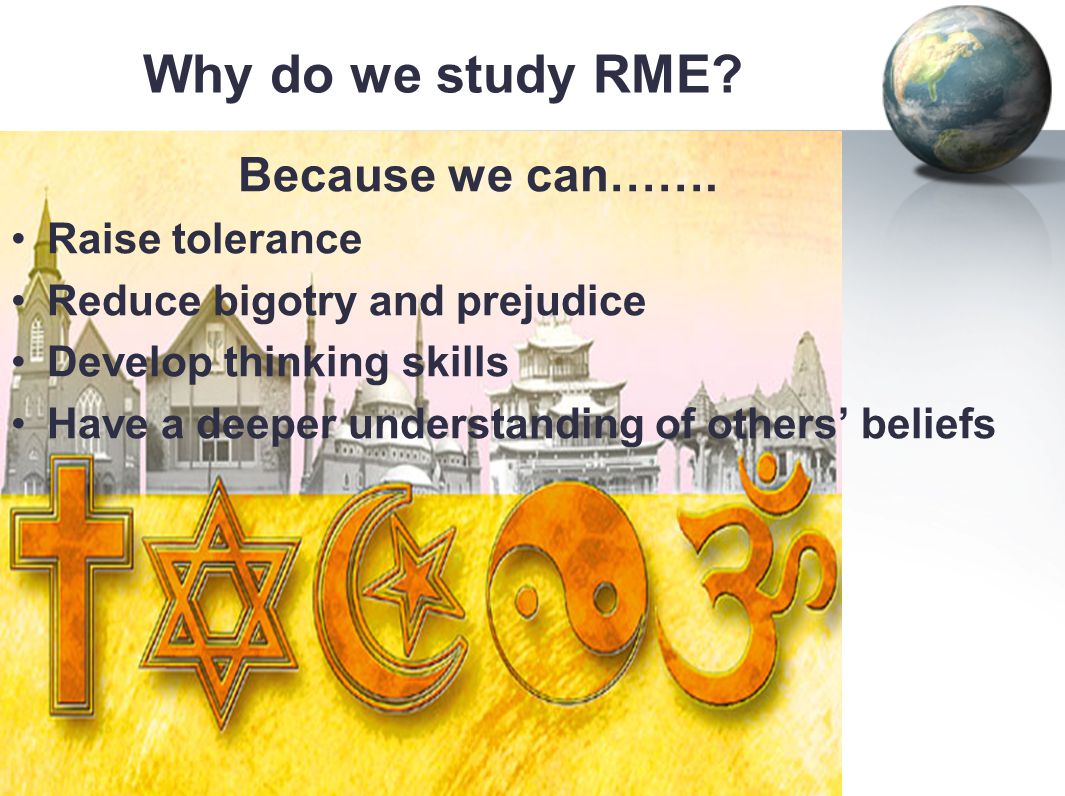 Why do we study RME. Because we can…….