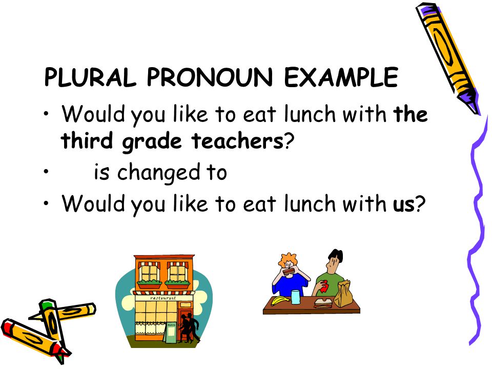 PLURAL PRONOUN EXAMPLE Mrs. Hamilton’s class is going on a field trip.