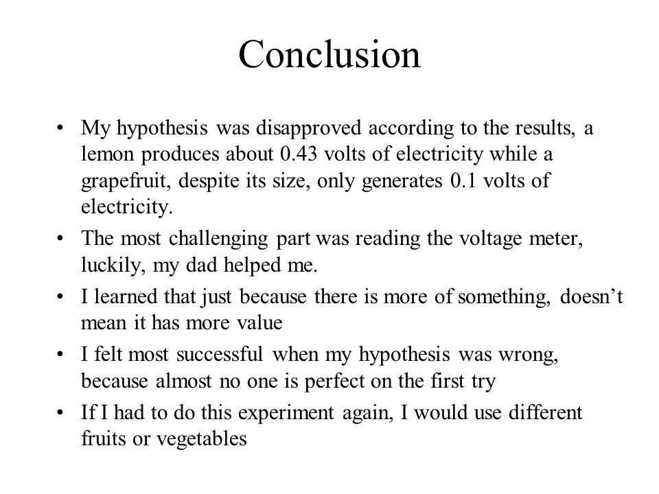 fruit battery experiment hypothesis