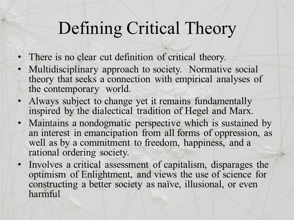 define critical approach