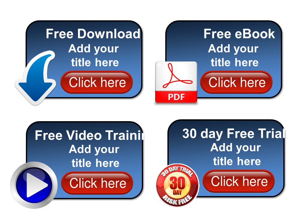 Free Download Add your title here Free Video Training Add your title here Free eBook Add your title here 30 day Free Trial Add your title here