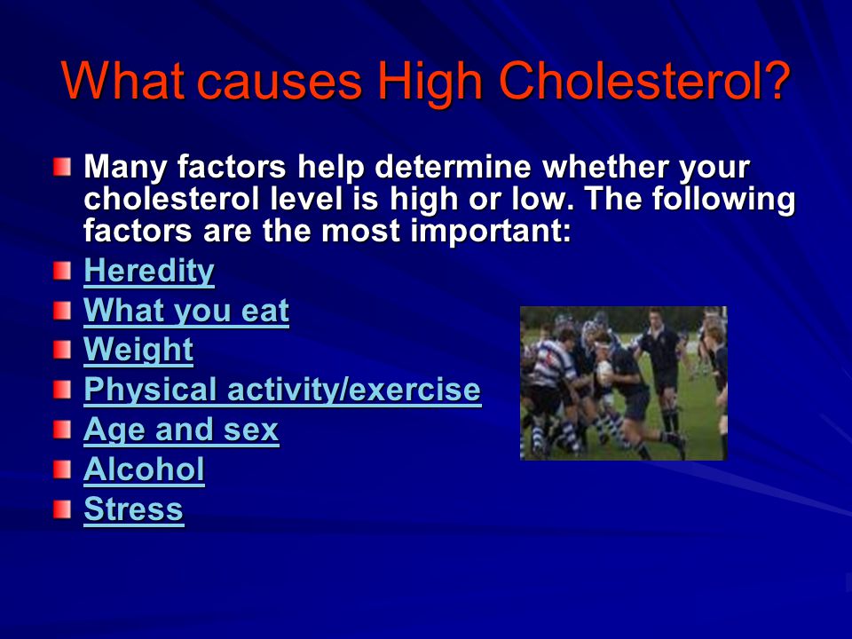 What causes High Cholesterol.