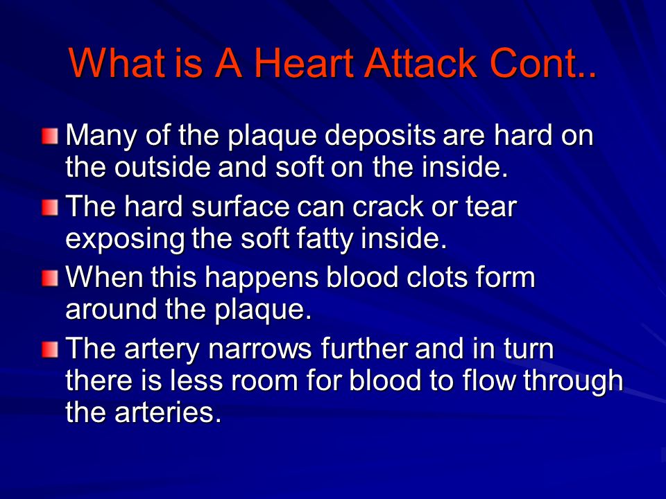 What is A Heart Attack Cont..