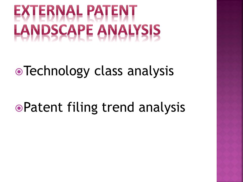  Technology class analysis  Patent filing trend analysis