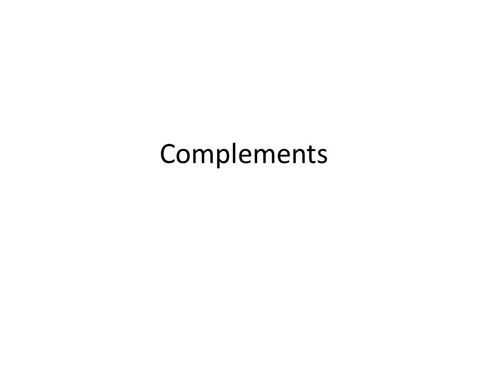 Complements