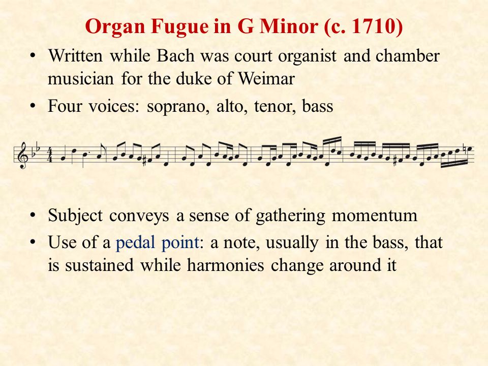 Organ Fugue in G Minor (c.