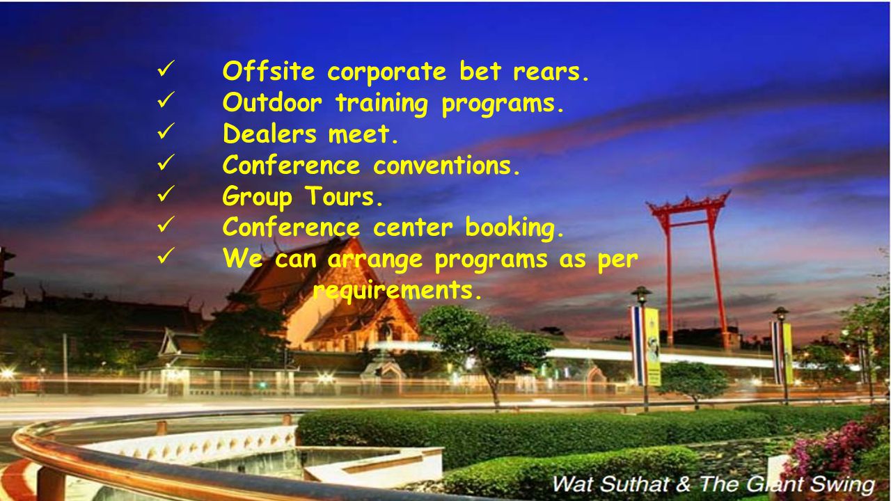 Offsite corporate bet rears. Outdoor training programs.