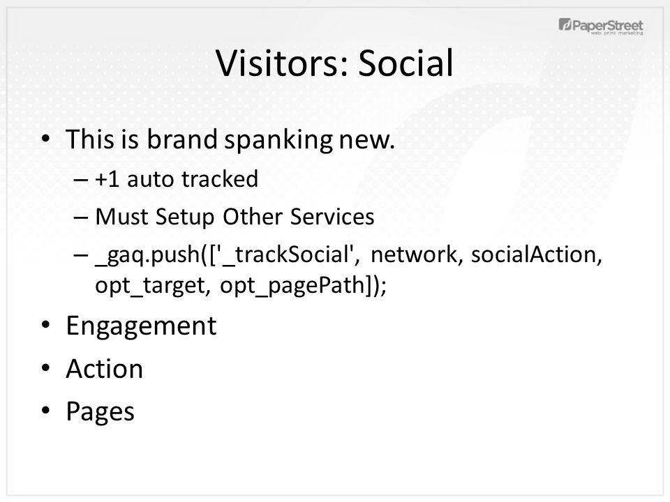 Visitors: Social This is brand spanking new.
