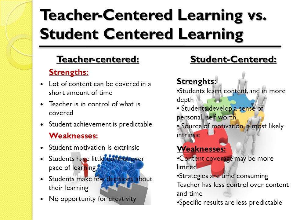 student centered learning vs teacher centered learning