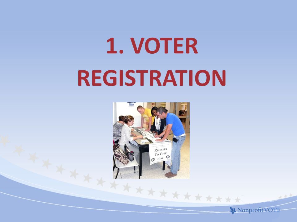 1. VOTER REGISTRATION
