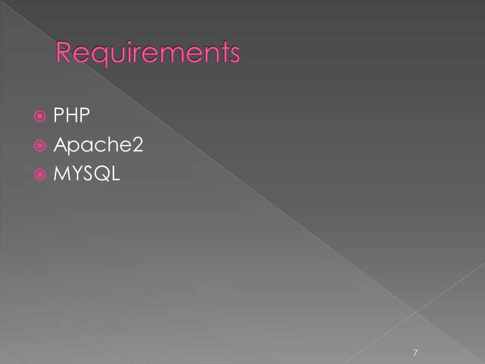  PHP  Apache2  MYSQL 7