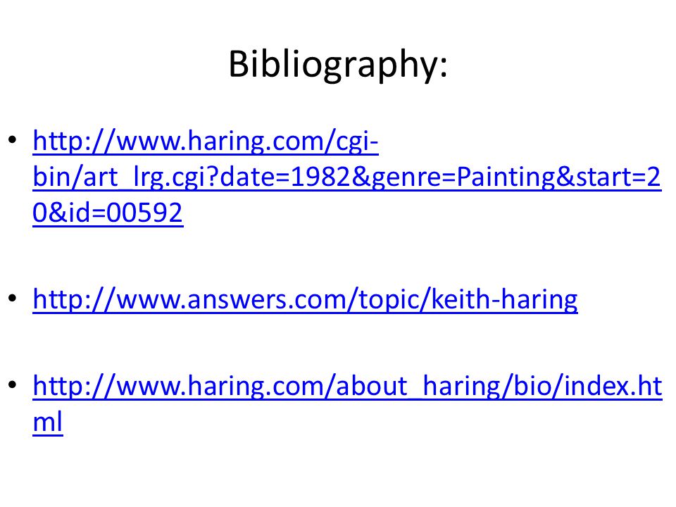Bibliography:   bin/art_lrg.cgi date=1982&genre=Painting&start=2 0&id= bin/art_lrg.cgi date=1982&genre=Painting&start=2 0&id= ml   ml