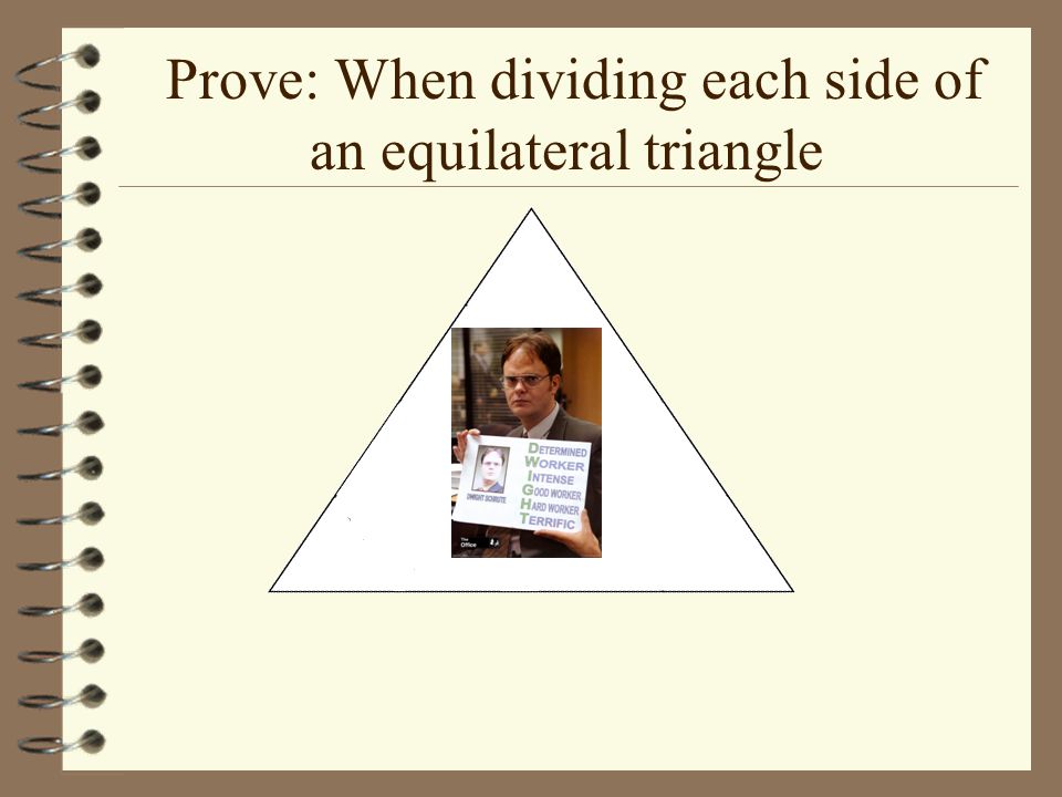 Prove: When dividing each side of an equilateral triangle