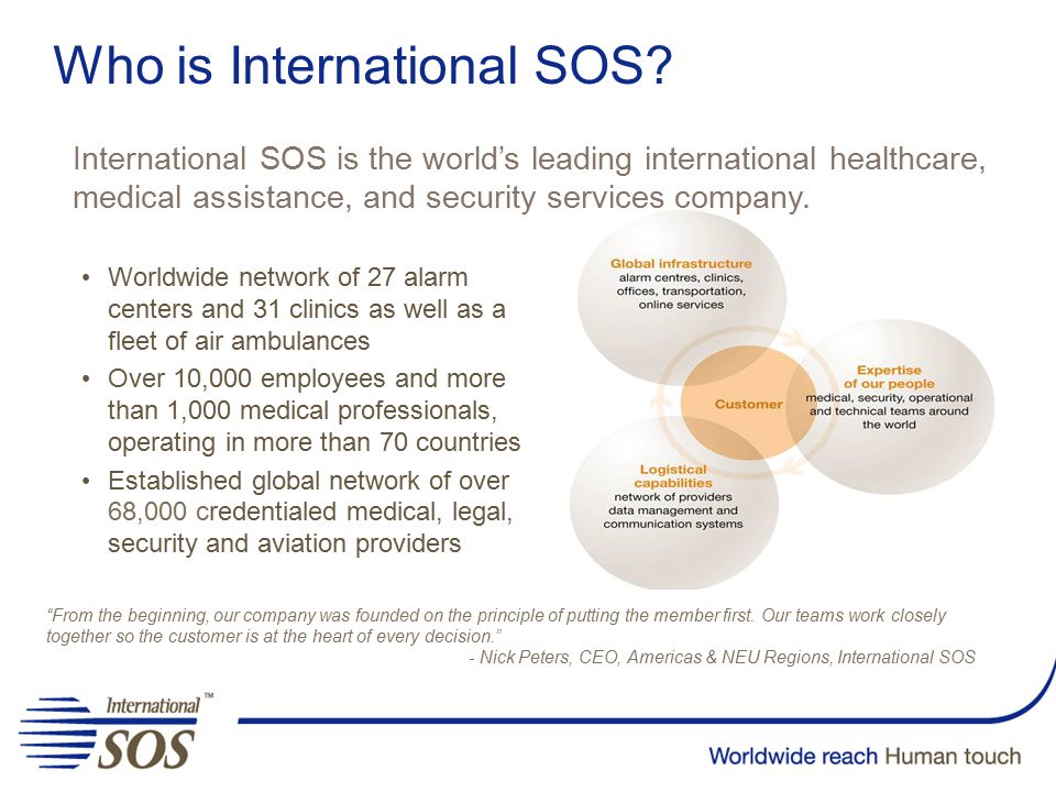 Who is International SOS.
