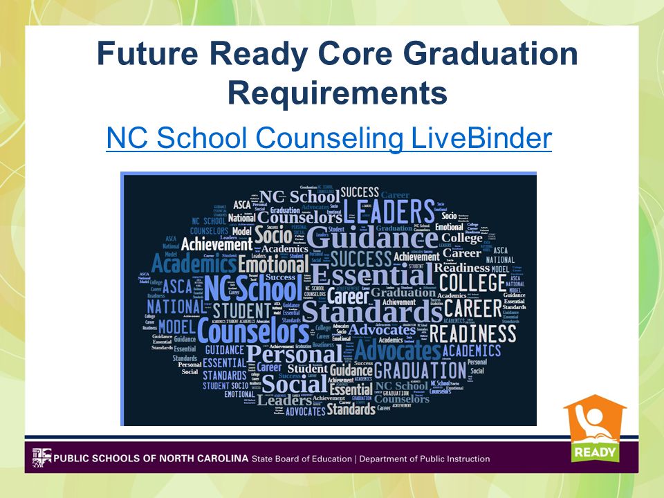 Future Ready Core Graduation Requirements NC School Counseling LiveBinder