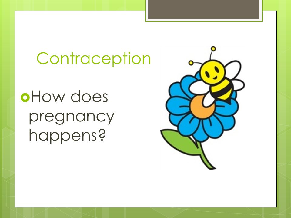 Contraception  How does pregnancy happens