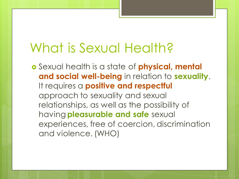 What is Sexual Health.