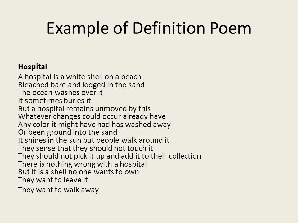how to write a definition poem