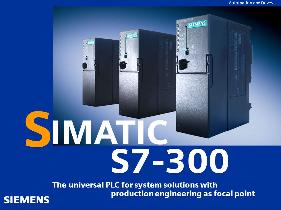 SIMATIC S7-300 within the system family - ppt download