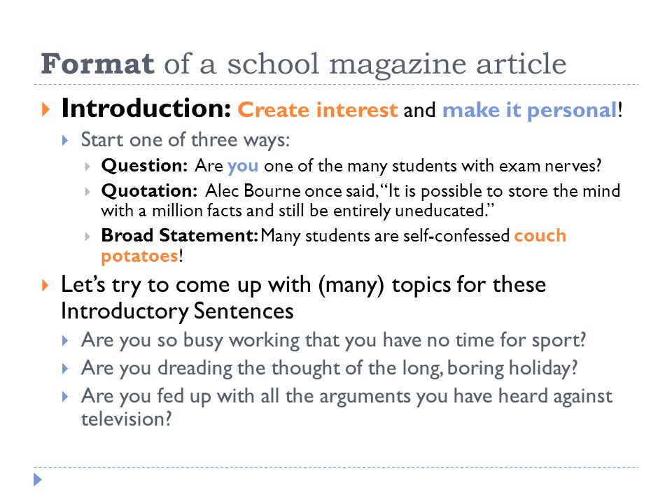 School Magazine Articles Source Alison Digger S I Gcse As A Second Language Focus On Writing Writing Tips For Content Organization And Question Types Ppt Download