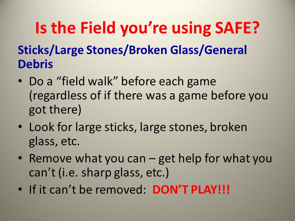 Is the Field you’re using SAFE.