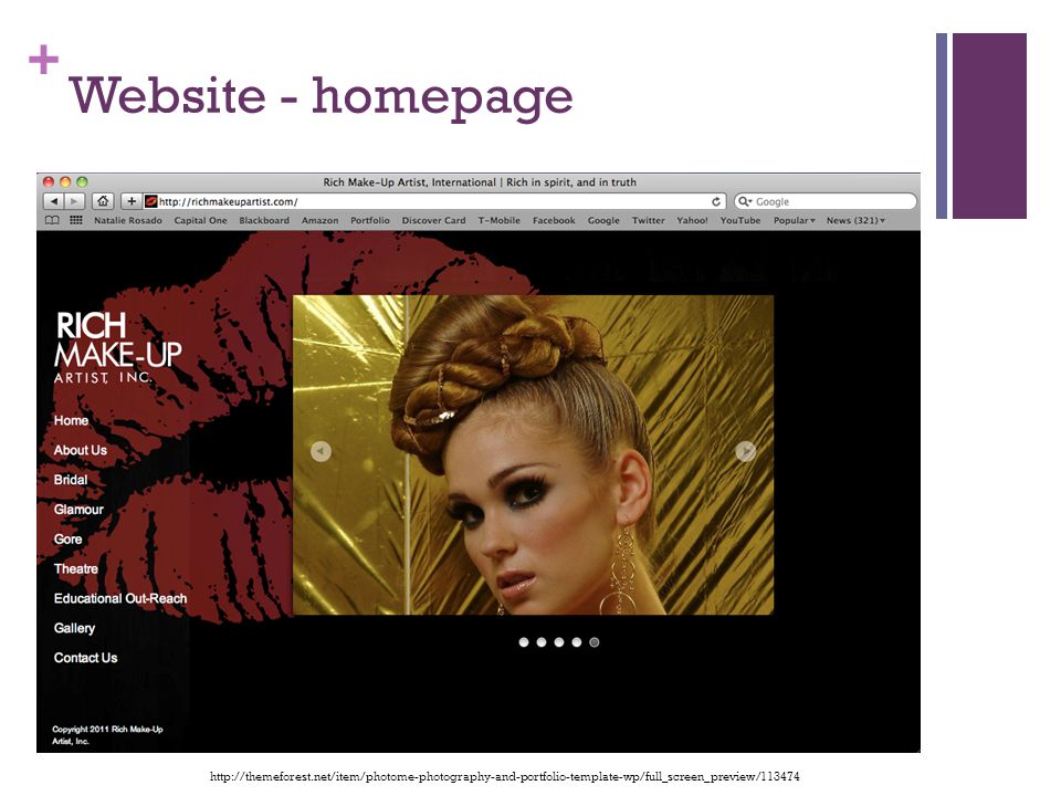 + Website - homepage