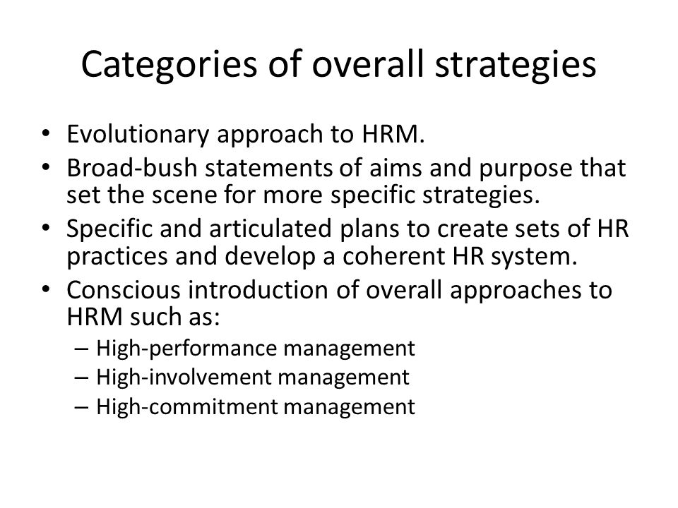 HR STRATEGIES. Concept of strategy The direction and scope of an  organization over the long term. It should match the resources of the  organization to. - ppt download
