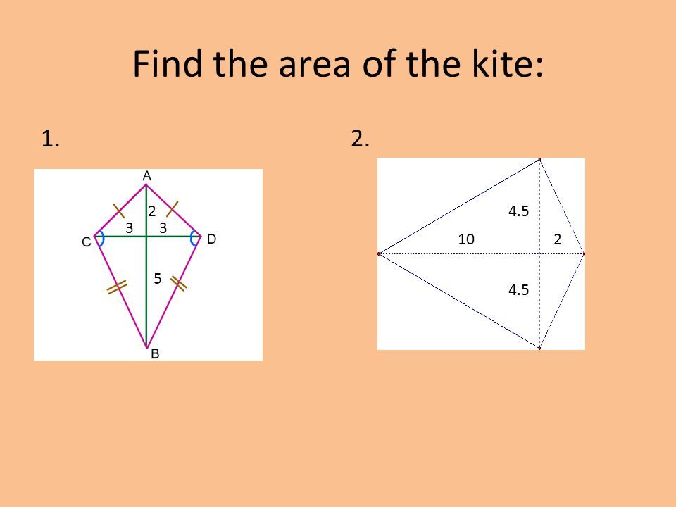 Find the area of the kite: