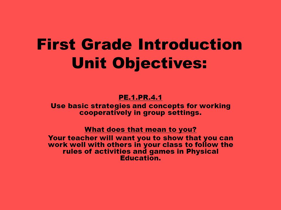 what are the four objectives of physical education