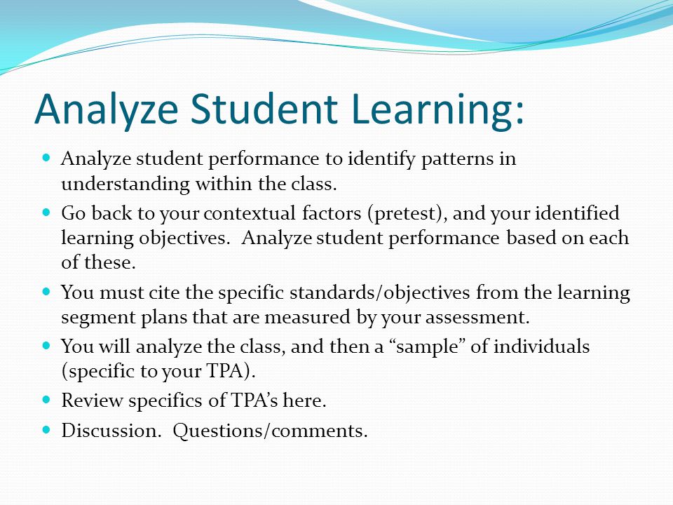 Analyze Student Learning: Analyze student performance to identify patterns in understanding within the class.