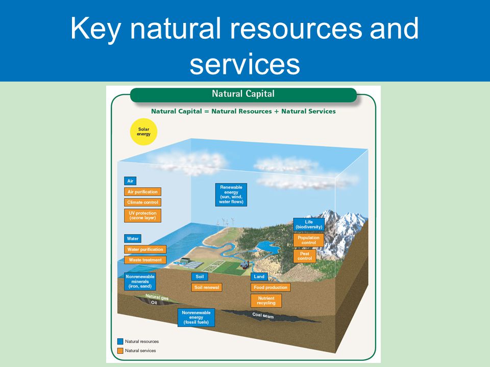Key natural resources and services