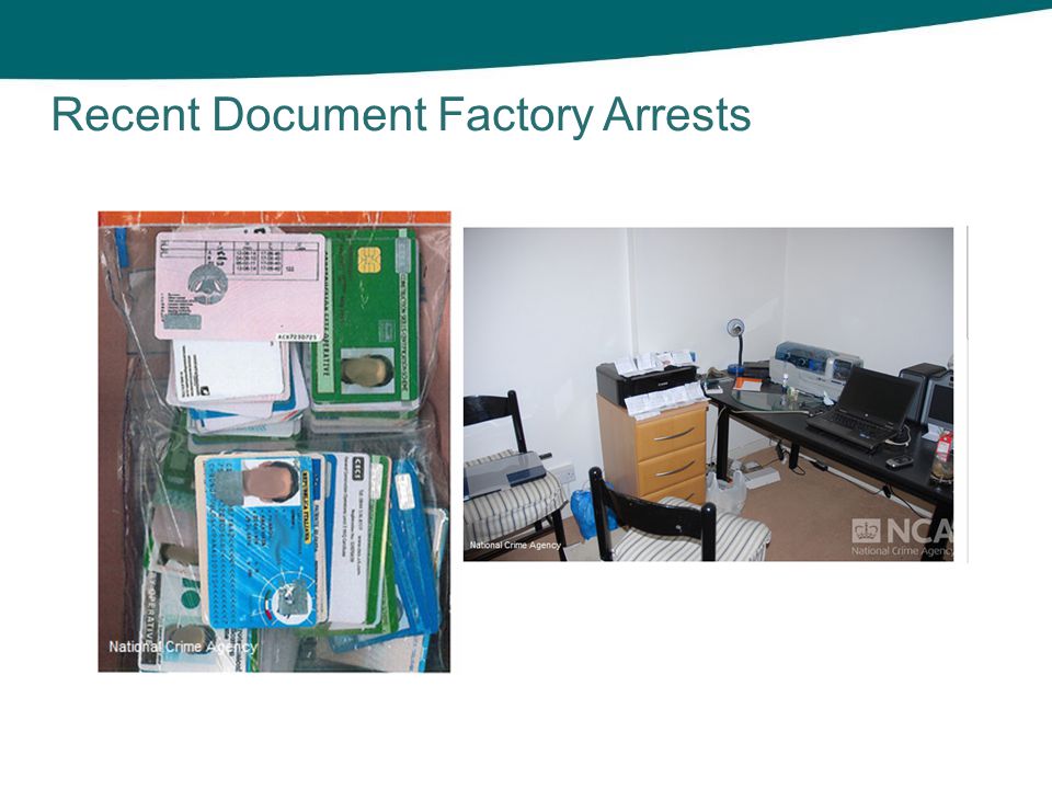 Recent Document Factory Arrests