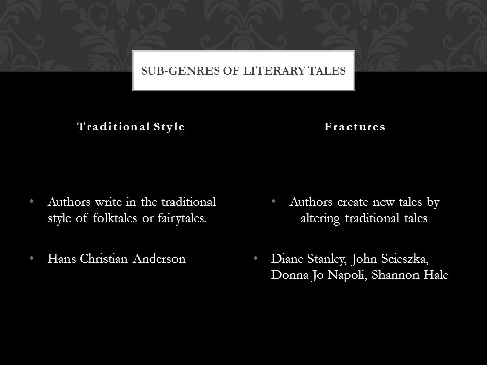 Authors write in the traditional style of folktales or fairytales.