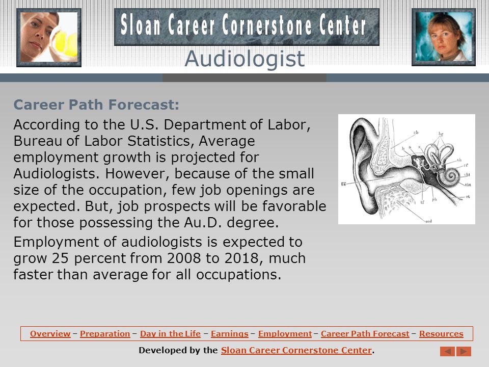 Employment: Audiologists hold about 12,800 jobs in the United States.