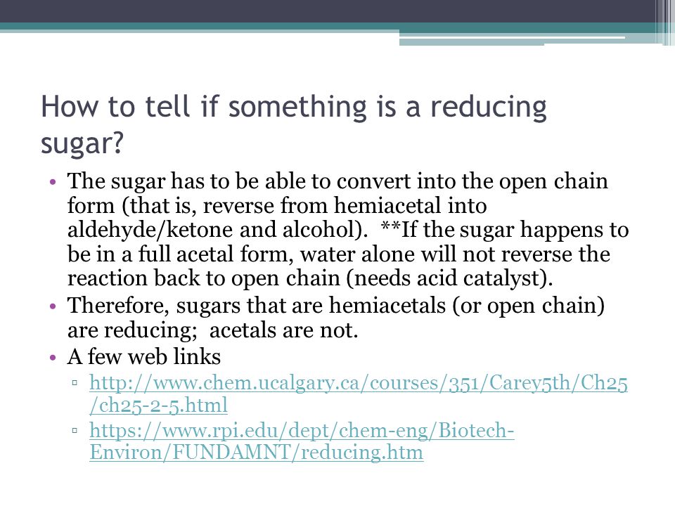 How to tell if something is a reducing sugar.
