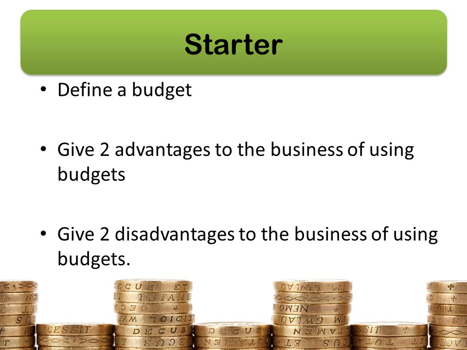 Using Budgets As Business Studies Aims Objectives Aim Understand - 