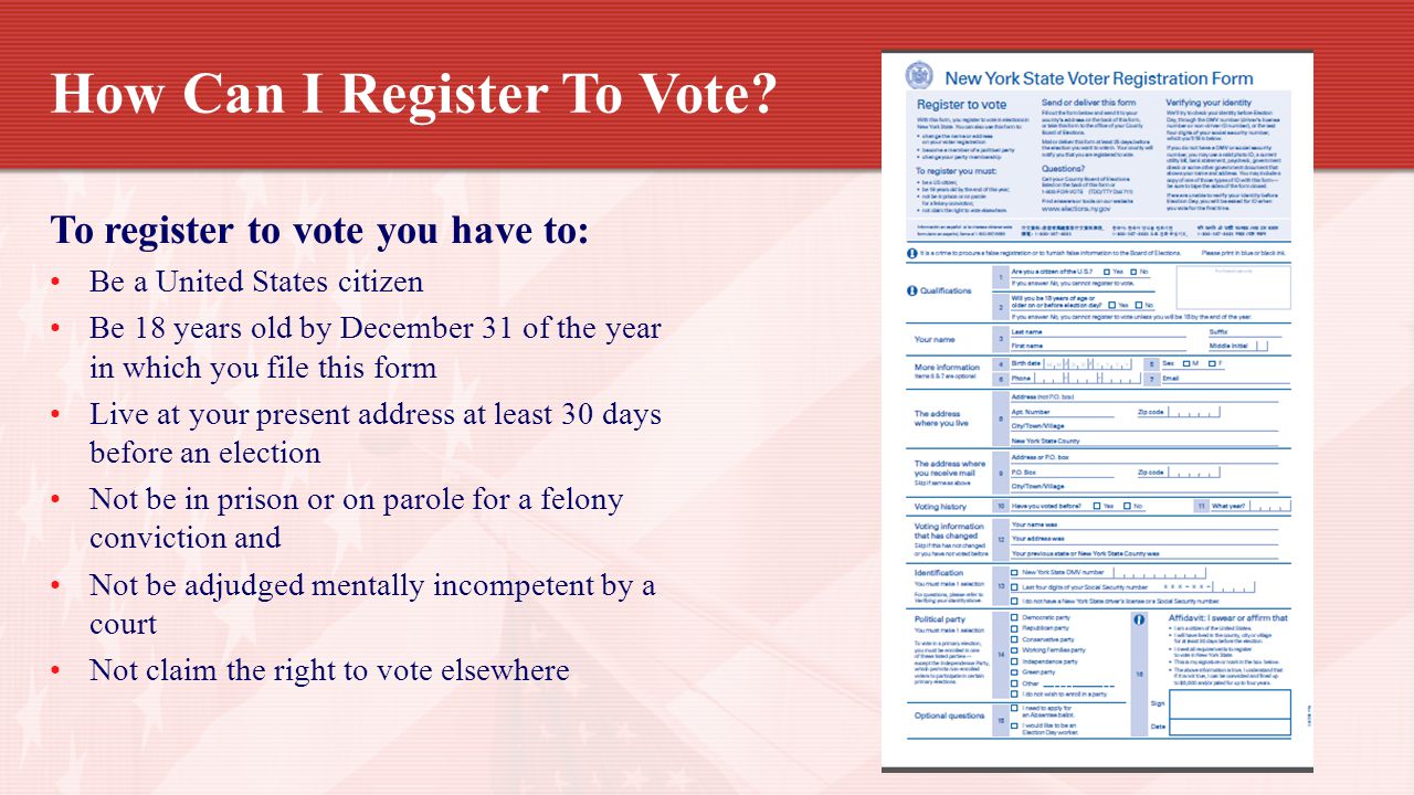 How Can I Register To Vote.