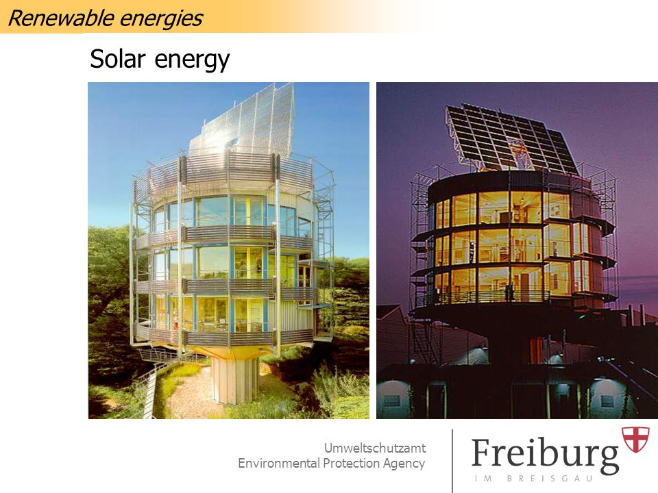 Umweltschutzamt Environmental Protection Agency Renewable energies Solar energy