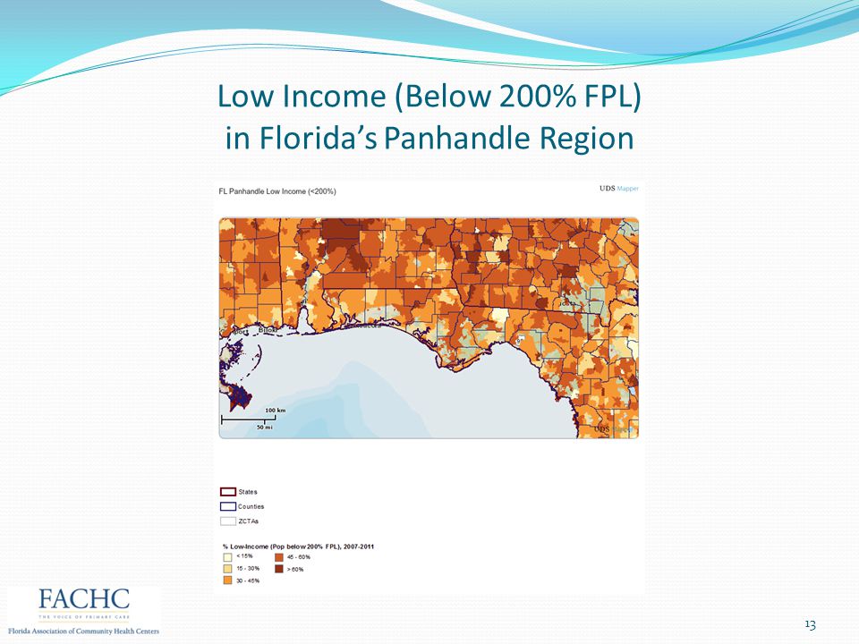 13 Low Income (Below 200% FPL) in Florida’s Panhandle Region
