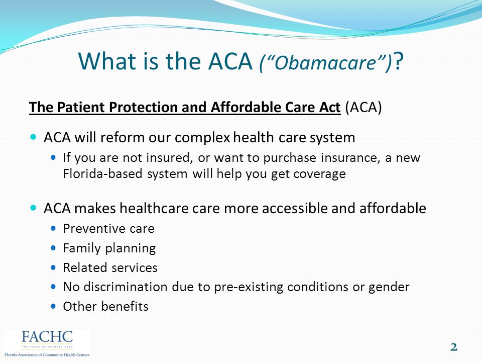 What is the ACA ( Obamacare ) .